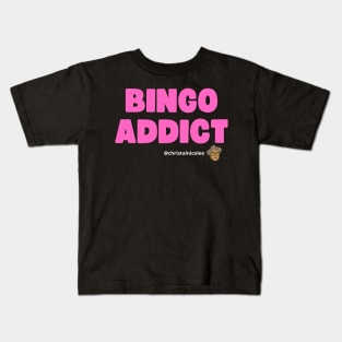 Bingo Addict Fire Pink Kids T-Shirt